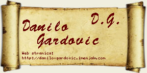 Danilo Gardović vizit kartica